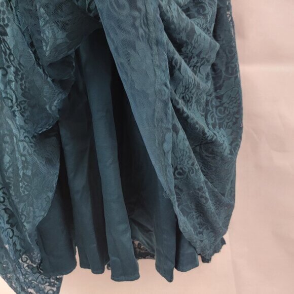 TORRID Retro Chic Teal Lace Midi Dress Womens PLUS 18 Pin Up Rockabilly - Picture 4 of 16